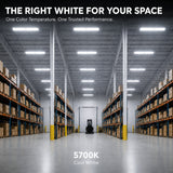 320W LED Linear High Bay Light with PIR Motion Sensor, 44,800 Lumens, 5700K Bright White, 1000W Metal Halide Equivalent, 140 LM/W, 0-10V Dimmable, 90° Beam Angle, UL cUL DLC 5.1 Premium, 120-277V