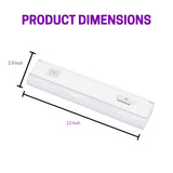 12 Inch Commercial LED Under Cabinet Light Hardwired, 400 Lumens, 3CCT Selectable 3000K/4000K/5000K, High CRI, Dimmable, Linkable Low Profile Light Bar with ON/Off Switch for Office, Retail, Hospitality & Workstations