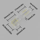 8mm COB Connector 8pcs L-Shaped/Corner Connector,Unwired Clips Solderless Adapter Terminal Extension Connection,2pcs Transparent Gapless Connectors for 2-Pin COB LED Strip Lights,NOT for 10mm