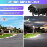 LED Post Top Light - 75W/100W/150W Selectable, 3000K/4000K/5000K CCT, AC100-277V, Black T5 3" Mount, Frosted Glass Cover, Outdoor Waterproof Fixture, Compatible with Photocell, 5-Year Warranty for Street, Yard, Garden