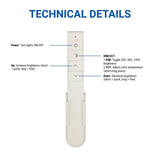 RGB LED Controller Remote RFBT12 – 2.4GHz RF Wireless Touch Remote with DIY Memory Keys – Supports Single Color & CCT – 30M Range, 2-in-1 Brightness & Color Temp Control, for LED Strip Lights