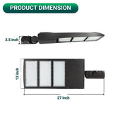 switchtoled 450W LED Parking Lot Light Fixtures length 27 inch and width 13 inch