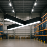 Linking Bracket for Office Lamp – T Shape 3-Way Connector – Black Metal