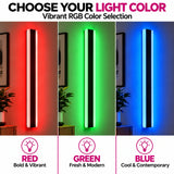 4FT RGB Slim Linear LED Wall Light, Smart Color-Changing LED Wall Sconce with LotusLamp X App Control, Midnight Black Finish, Multicolor Ambient Lighting for Gaming Room, Bedroom, Living Room, Restaurant and Modern Interiors