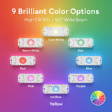 LED Module String Lights – Red/Green/White, 3W/Module, 390LM, 110V/220V, 130LM/W, CRI 90+, IP67 Waterproof, Dimmable, 48FT, UL Certified, 50,000 Hrs Lifespan