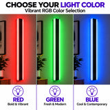 8FT RGB Slim Linear LED Wall Light, Smart Color-Changing Wall Sconce with LotusLamp X App Control, Midnight Black Finish, Multicolor Ambient Lighting for Gaming Rooms, Bedrooms, Living Rooms, Restaurants and Modern Interiors