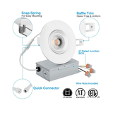 4 Inch LED Recessed Light all parts at switchtoled.com