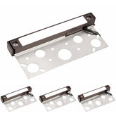 7 inch LED hardscape light with bronze finish and stainless steel mounting plate for retaining walls
