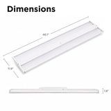 320W LED Linear High Bay Light, 44,800 Lumens, 5000K Daylight White, 1000W Metal Halide Equivalent, 140 LM/W, 0-10V Dimmable, 90° Beam Angle, UL cUL DLC 5.1 Premium, 120-277V Commercial Warehouse Lighting
