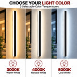 32 Inch Slim Linear LED Wall Light, Modern Black Wall Sconce with 3CCT Selectable 3000K/4000K/5000K, Contemporary Vertical Indoor Wall Lighting for Bedroom, Living Room, Hallway, Hotel and Commercial Interiors