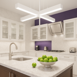 Linking Bracket for Office Lamp – X Shape 4-Way Connector – White Metal