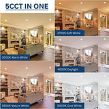 5cct color temperature 4 inch led recessed can lights at switchtoled