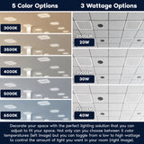 5CCT & 3 Wattage Selectable 2X2 FT Edge-Lit Frame LED Panel Lights at switchtoled