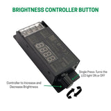 T3-WiFi 300W 600W DC12-24V PWM Adjustable Tuya APP Smart WiFi Single Color LED Dimmer Switch, 25A Max Output, RF Remote & Knob Control, Alexa/Google Compatible