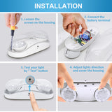 Wet Location LED Emergency Light, Dual Adjustable Bug Eye Heads, 120-277V Hardwired, 400LM, 2.4W, 90-Min Battery Backup, UL 924 Listed Commercial Egress Safety Light