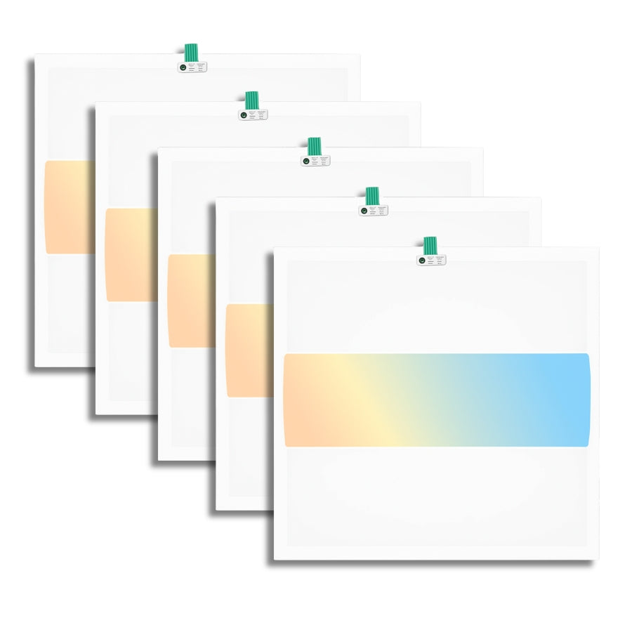 5 Pack 2x2 FT Center Basket LED Troffer Panel Light with Build-in Emergency Backup Battery at SwitchToLED