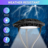 LED Post Top Light - 75W/100W/150W Selectable, 3000K/4000K/5000K CCT, AC100-277V, Black T5 3" Mount, Frosted Glass Cover, Outdoor Waterproof Fixture, Compatible with Photocell, 5-Year Warranty for Street, Yard, Garden