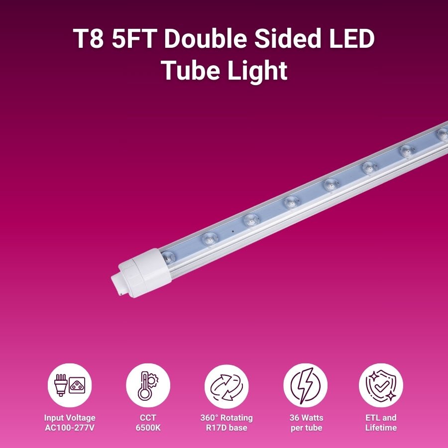 5ft LED Tube Lights 36w at switch to led