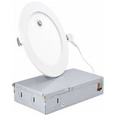 6-inch ultra-slim LED recessed downlight 1 pack with emergency battery backup and junction box