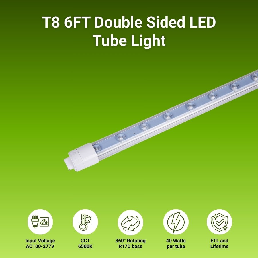 Double sided 6FT LED Shop Light 40W – SwitchToLED Tube