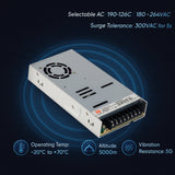 LRS-450 450W24V Single Output Switching Power Supply – 110-277AC Input, UL/CE/RoHS Certified, 87–92% Efficiency, 12V/24V Output, Compact 35mm Low-Profile, Industrial Grade, 3-Year Warranty