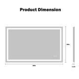 LED Bathroom Mirror Lights 48x30 Inch Front & Backlit Lights Vanity Mirror, Wall Mounted Anti-Fog Dimmable LED Makeup Mirror, IP54 3K-6K Warm/Natural/Daylight, Tempered Glass (Horizontal/Vertical) UL