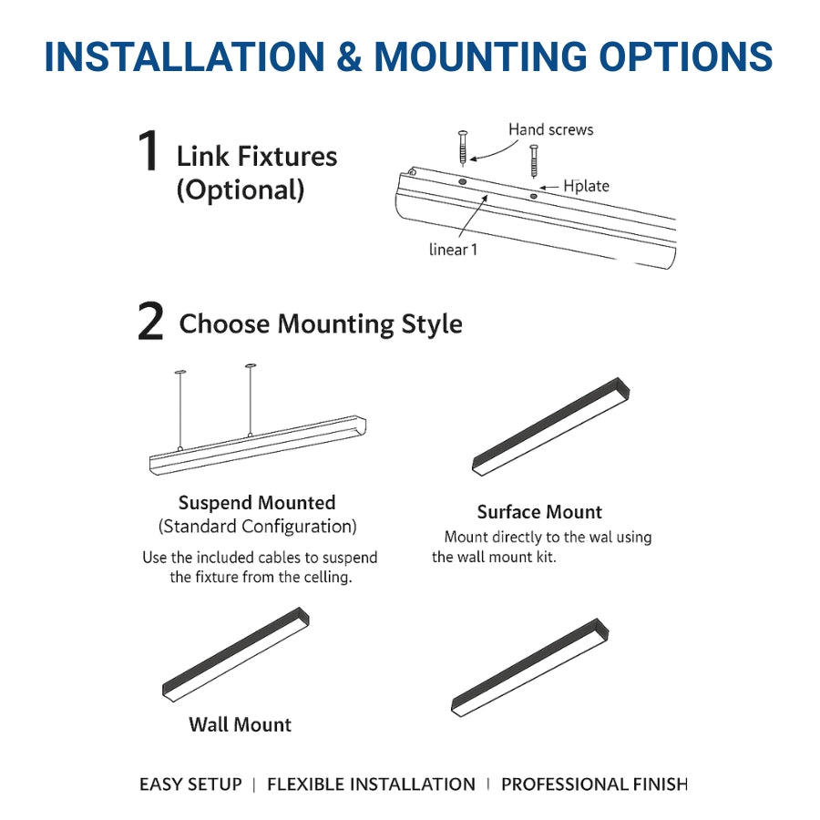 how to install guide of 8ft led light fixture at switchtoled