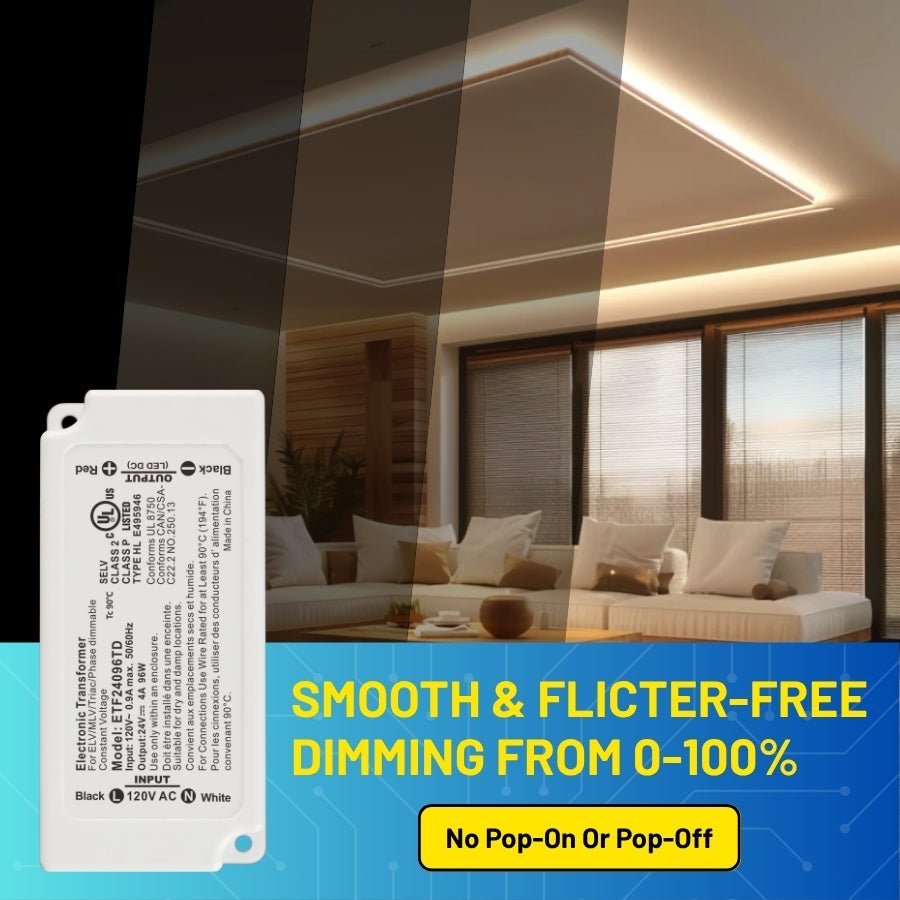 96W 24V Dimmable LED Driver ul certified at switchtoled