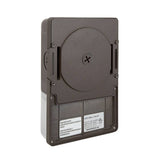 Black LED wall pack on a white background