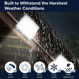 Semi Cutoff LED Wall Pack Light, 120W/100W/80W Selectable, 18000LM Max Output, Radar Photocell Sensor, 3000K/4000K/5000K CCT Adjustable, IP65 Wet Rated Commercial Fixture