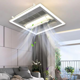 Ceiling-mounted air conditioning unit in a modern living room