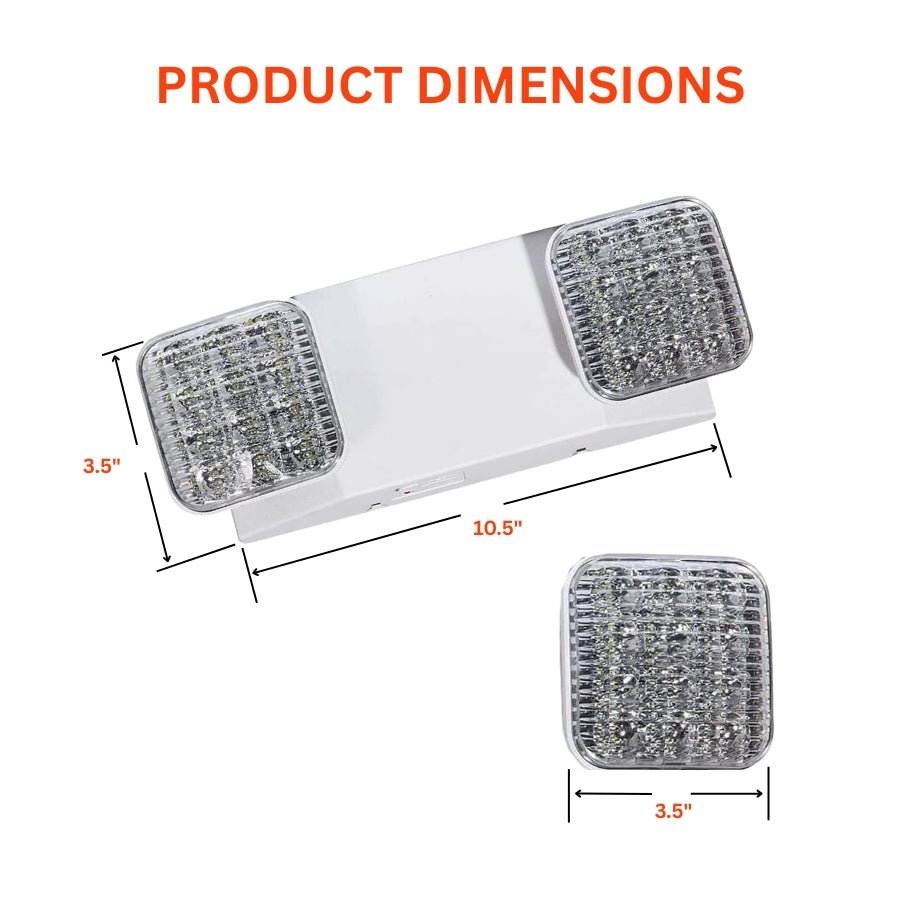 Corded Emergency Light product dimension at switchtoled.com