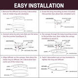 easy installation guide of Flush Mount Ceiling Light Fixture at switch to led