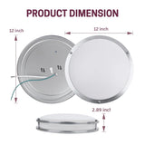 product dimension of 12 inch recessed downlight at switchtoled