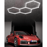 3 Honeycomb Ceiling Lights Hexagon garage lighting