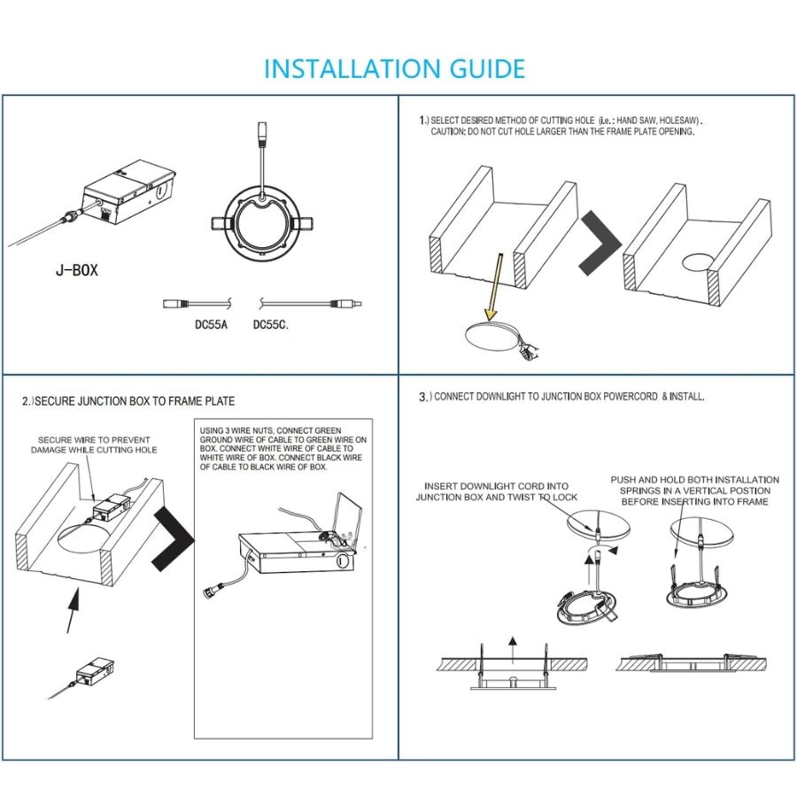 How to install guide for LED can lights at switchtoled