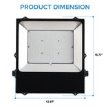LED flood light dimensions 12.87 inch width 16.77 inch height outdoor light size