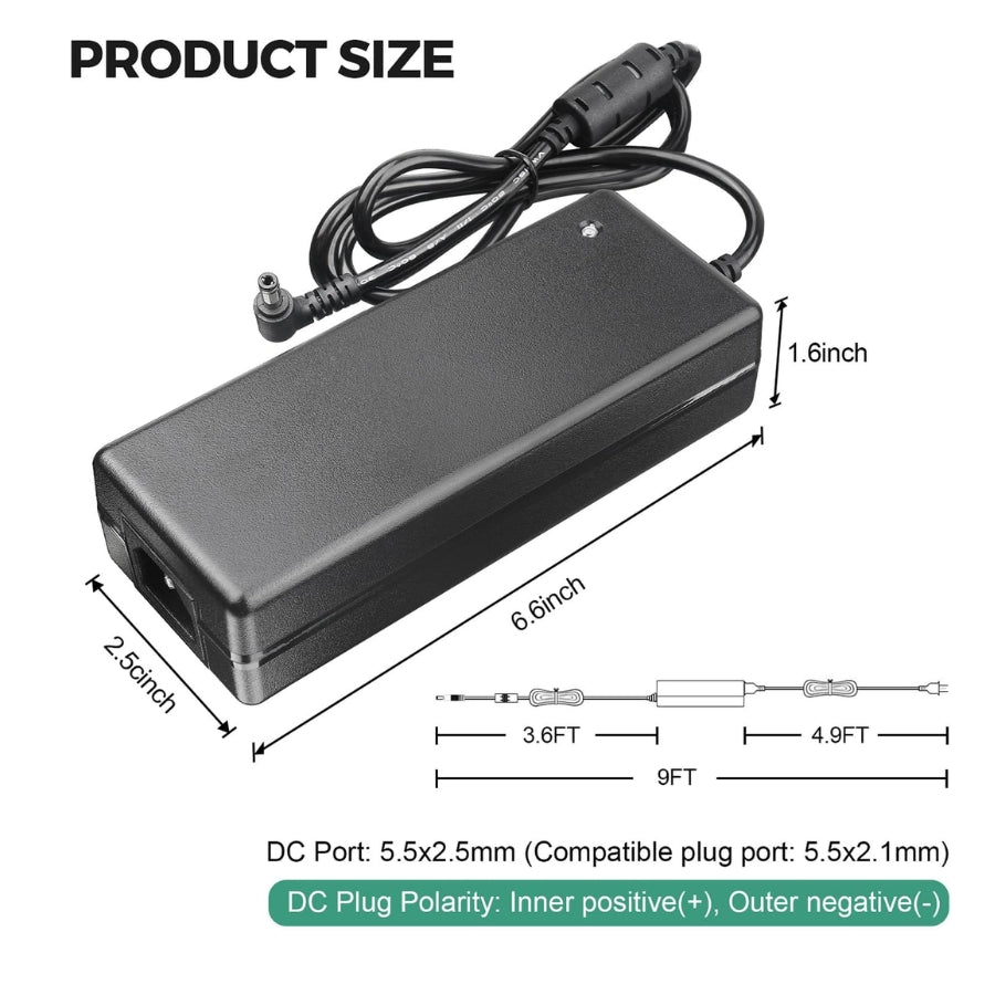 Power Supply Adapter product size measures