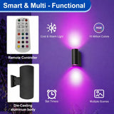 RGBW Outdoor Wall Light with Remote Smart & Multi-Functional at switchtoled.com