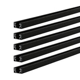 4FT H-Type Track Lighting Rail Black, Single Circuit Track Channel, Halo Compatible, Field-Cuttable Aluminum Track, 12-Gauge Copper Conductors, UL Listed Indoor Dry Location Track Rail