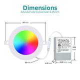 switchtoled downlight rgb 6 Inch product dimension