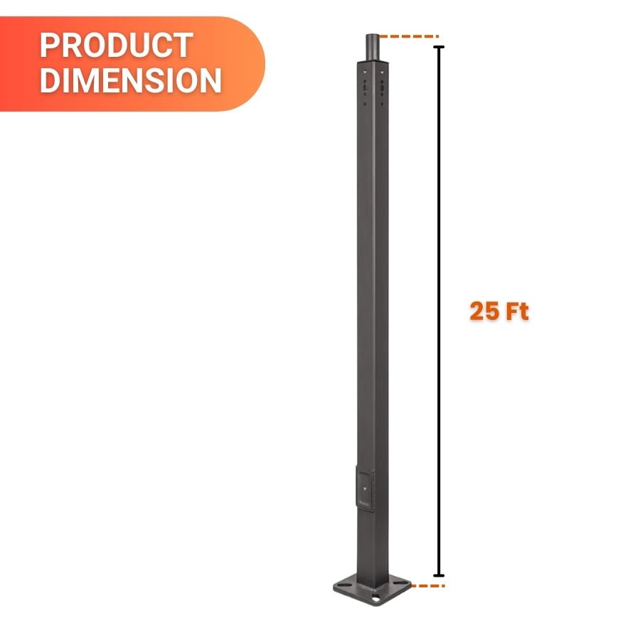25 foot Steel Light Pole 4 inch product dimension