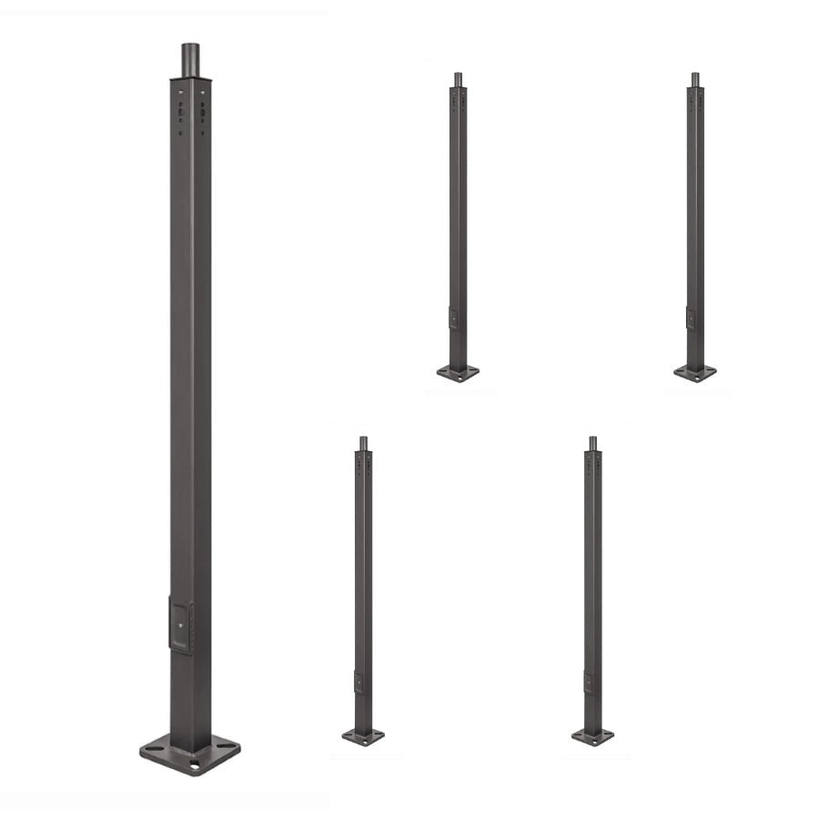 Steel Light Pole 4 inch 5 pack for outdoor area led lights