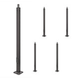 Steel Light Pole 4 inch 5 pack for outdoor area led lights
