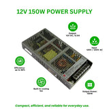 12V 150W LED Power Supply switchable driver for indoor/outdoor lighting