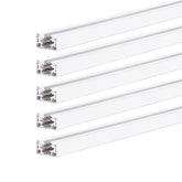 4FT H-Type Track Lighting Rail White, Single Circuit Track Channel, Halo Compatible, Field-Cuttable Aluminum Track, 12-Gauge Copper Conductors, UL Listed Indoor Dry Location Track Rail