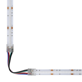 4PIN Transparent COB Connectors Kit for RGB COB LED Strip Lights – 10mm, Solderless Connection, 5pcs 15cm Wires