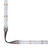 4PIN Transparent COB Connectors Kit for RGB COB LED Strip Lights – 10mm, Solderless Connection, 5pcs 15cm Wires