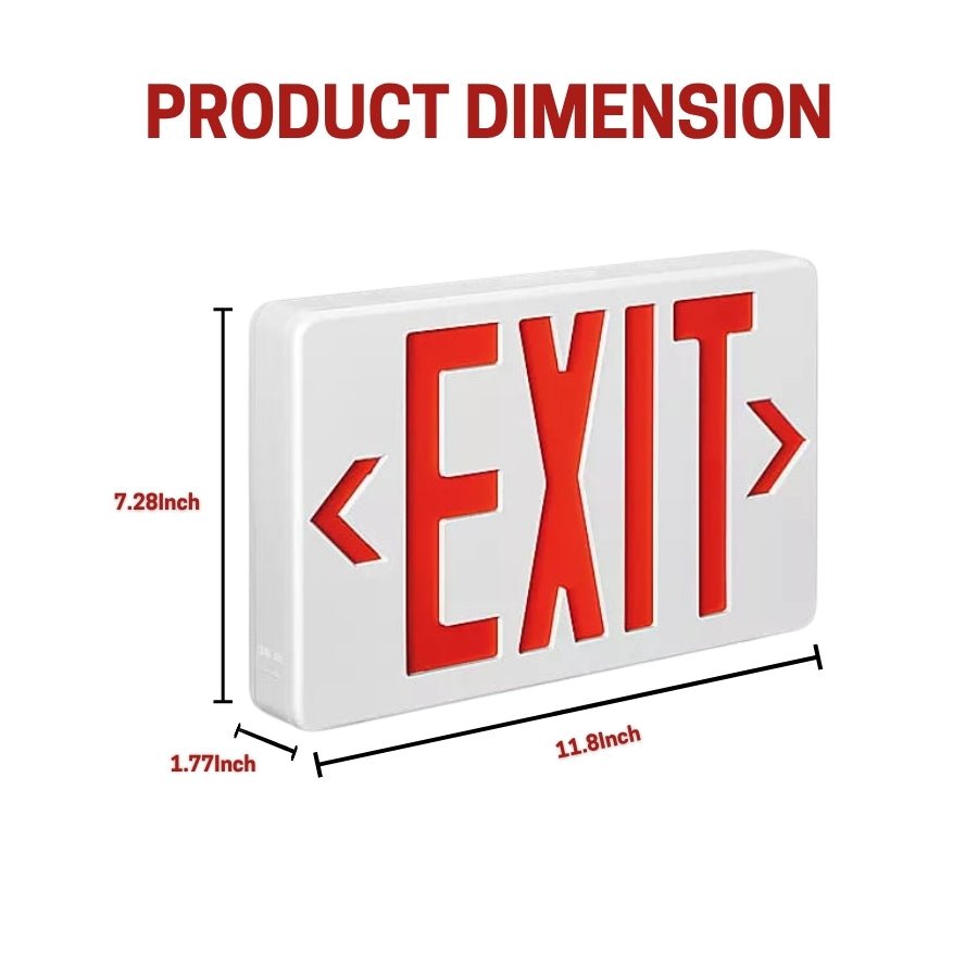 switchtoled Wet Location Exit Sign length 11.8 inch, width 1.77 inch, and height 7.28 inch