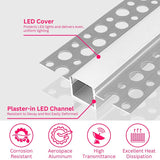 switchtoled aluminum led channel and diffuser corrosion resistant, excellent heat dissipation